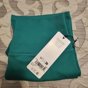 ALO Yoga Turquoise Ribbed Leggings